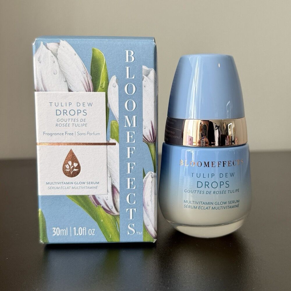 Bloomeffects Tulip Dew Drops Multivitamin Glow Serum & Makeup Primer 1 oz NIB